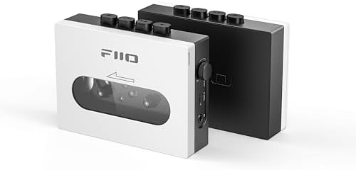 FiiO CP13 Portable Cassette Tape Player with 3.5mm Earphone Jack, Ultra-Low Wow&Flutter, Powered by Type-C or Lithium Battery (White and Black)