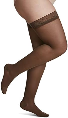 SIGVARIS Women’s Style Sheer 780 Closed Toe Thigh-Highs w/Grip Top 20-30mmHg