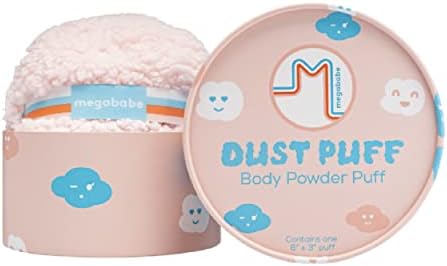 Megababe Body Powder Applicator - Dust Puff | Oversize (6” x 3”) Powder Puff | Powder Sold Separately