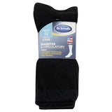 Dr. Scholl's Mens Diabetes & Circulator - 4 6 Pair Packs Non-binding Comfort And Moisture Management Sock, Black, 7-12 US