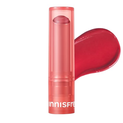 innisfree Dewy Tint Lip Balm with Hydrating Hyaluronic Acid and Ceramides, Tinted Korean Lip Balm