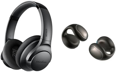 Soundcore C40i by Anker with Life Q20, Open-Ear Earbuds, Clip-On Headphones, Flexible Joint Design, Button Controls, Lightweight Comfort, Stable Fit with Attachable Ear Grips, Expansive Drivers