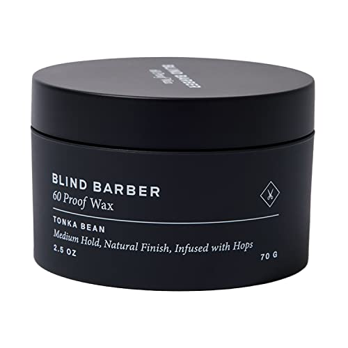 Blind Barber 60 Proof Hair Wax for Men - Water-Based Medium Hold Wax with Volumizing Hops Extract, No Greasy Oils (2.5 Oz)