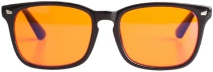 Blue Light Blocking Glasses 99.9% - SLEEP BETTER Gaming, Computer, Phone, Amber Orange Lens UV400 Filter