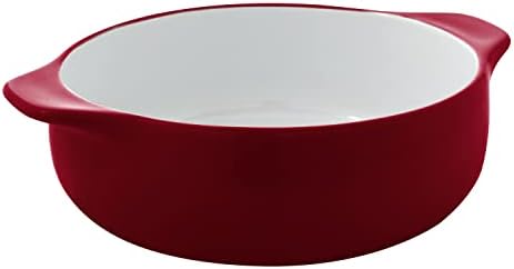 KitchenAid Vitrified Stoneware Round Casserole Baker, 2-Quart, Red