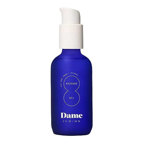 Dame Products Massage Oil for Women, Body Oils Massaging Warmer, Edible Lickable Soothing Touch Warming - Natural Sandalwood and Cardamom Scent