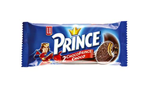 LU Prince Choco Prince | LU Choco Prince Duo Vanilla BLue | Pack of 20 | LU Prince Biscuits | LU Chocolate Cookies | 40 Oz | 1140 Gr