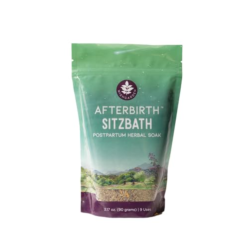 WishGarden Herbs Afterbirth Sitzbath Postpartum Herbal Soak - Herbal Postpartum Sitz Bath with Witch Hazel, Calendula, Gotu Kola & Plantain, Soothes Discomforts & Strengthens Delicate Tissues, 3.17oz