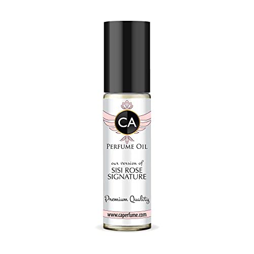 CA Perfume Impression of Sisi Rose Signature For Women Replica Fragrance Body Oil Dupes Alcohol-Free Essential Aromatherapy Sample Travel Size Concentrated Long Lasting Attar Roll-On 0.3 Fl Oz/10ml
