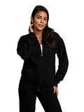 Fruit of the Loom Men's Eversoft Fleece Sweatshirts & Hoodies, Full Zip-Black, Large