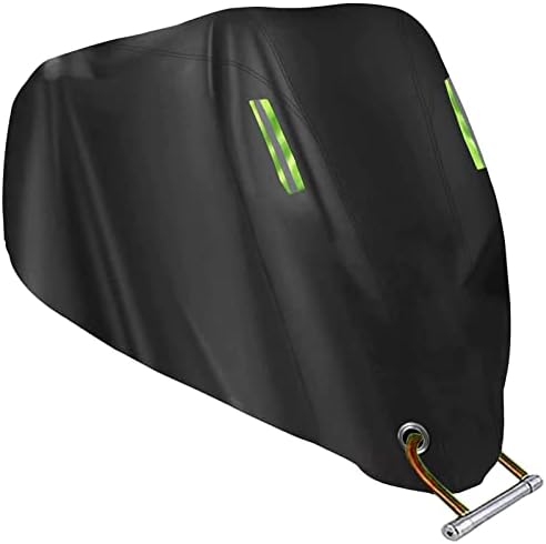 Motorcycle Cover All Season,Universal Weather Quality Waterproof Sun Outdoor Protection Scooter Shelter Tear Proof Night Reflective & Lock-Holes Storage Bag Fits up to 105" Motorcycles Vehicle