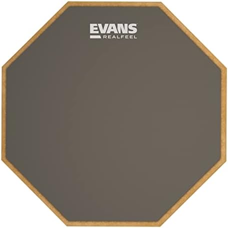 Evans RealFeel - Drum Practice Pad - Drum Pad - Drummer Practice Pad - Gum Rubber, Single Sided, Stand Mountable, 7 inch