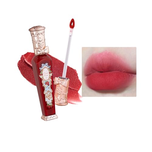 Flower Knows Strawberry Rococo Cloud Lip Cream Matte Liquid Lipstick-Long Lasting&Highly Pigmented Lip Stain -Velvety Waterproof Lip Makeup for Girls&Women-0.12 Fl Oz,1 Count(S09 Strawberry Crown)