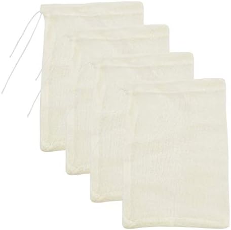 Cheesecloth Bags for Straining,Reusable Cold Brew Coffee Cheese Cloths Strainer,Large Nut Milk Tea Juice Bag,100% Natural Cotton Fine Mesh Filter Bags(X-Small,4 PACK)