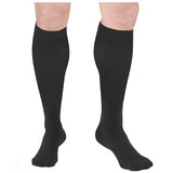 Truform Surgical Stockings, 18 mmHg Compression for Men and Women, Knee High Length, Closed Toe, Black, Medium