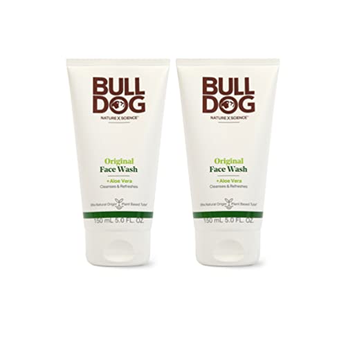 BULLDOG Mens Skincare and Grooming Original Face Wash, 5 Fluid Ounce - Pack of 2