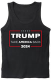 GunShowTees Take America Back Trump 2024 Tank Top, Large, Tank Top