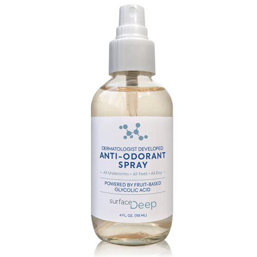 Spray Deodorant for Men/Women, Natural Deodorant Spray, Anti-Odorant, Natural Spray Deodorant for Women and Men, Aluminum Free, Vegan, Cruelty Free. Dermatologist Developed.