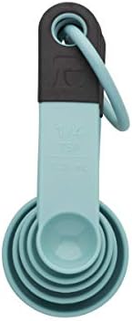 KitchenAid Classic Measuring Spoons, Set of 5, Aqua Sky/Black