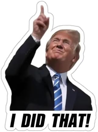 100pcs Trump I Did That Stickers Gas Pump Stickers Decal, Funny Trump I Did That Stickers, 2 Inches I Did That Tariff Sticker Trump Waterproof Sticker (100PCS)