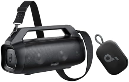 Soundcore Motion Boom Plus 80W Portable Speaker with Custom EQ & BassUp, Waterproof Bluetooth Speaker for Camping Select 4 Go