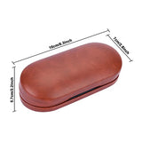 Muf 2 in 1 Contact Lens Case and Glasses Case,Double Sided Dual Use Design,Leak Proof & Portable,Tweezer and Contact Lens Solution Bottle Included for Travel Kit,Brown