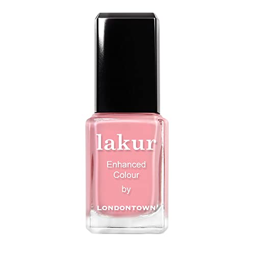 LONDONTOWN Salmon Pink Glossy Nail Polish, Desert Flower lakur, Vegan Chip-Resistant Long-Lasting Nail Lacquer, 40 fl oz