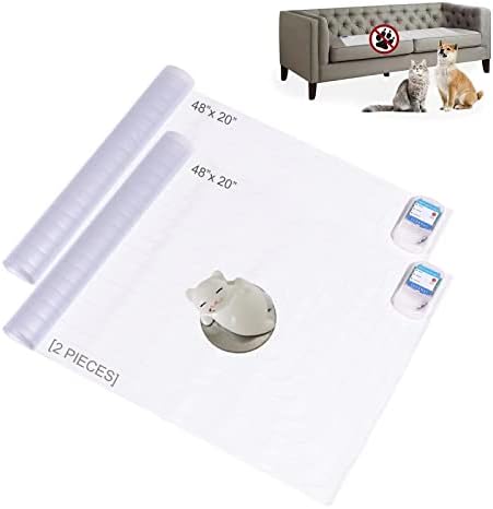 SEERWAY Scat Pet Shock Mat 2 Pieces with Tester, Shock Pad for Dog and Cat Training Indoor, Electric Repellent Mat Keeps Pet Off Couch, Sofa, Countertop, 3 Modes, 2 Pieces Same Size, Battery Operated