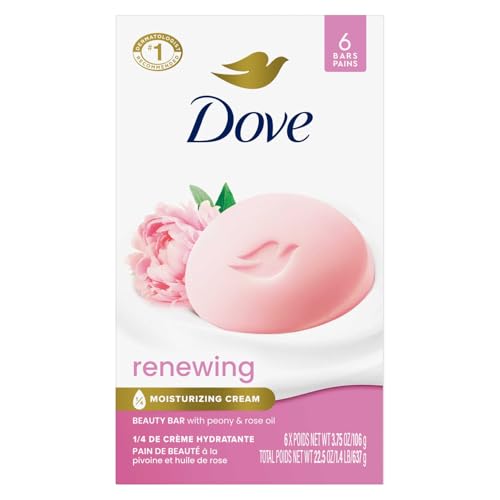 Dove Purely Pampering Beauty Bar, Sweet Cream & Peony, 4 oz bars, 6 ea (Pack of 6)