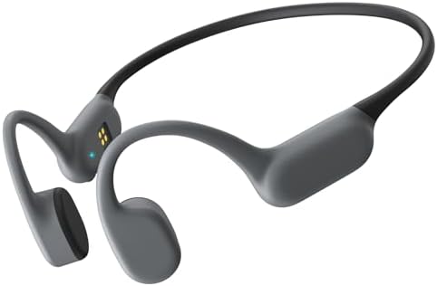 Bone Conduction Headphones, Open Ear Headphones Bluetooth 5.4 Wireless Headsets with Mic,IPX7 Waterproof Sport Headphones for Running, Cycling, Workout(Gray)