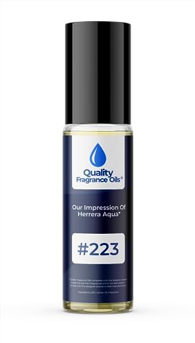 Quality Fragrance Oils' Impression #223, Inspired by Herrera Aqua for Men (10ml Roll On)
