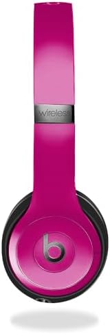 Skin Compatible with Beats Solo 4 - Solid Hot Pink - Premium 3M Vinyl Protective Wrap Decal Cover - Easy to Apply | Crafted in The USA by MightySkins