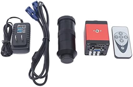 HDMI Video Microscope, USB Microscope Camera 60FPS HD Industrial Video Digital Camera HD Industrial Digital with Remote Control for PCB Board, Hardware, Connector