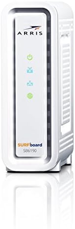 ARRIS Surfboard SB6190 32x8 DOCSIS 3.0 Cable Modem with 1.4 Gbps Download and 262 Upload Speeds, White (Non-Retail Packaging)
