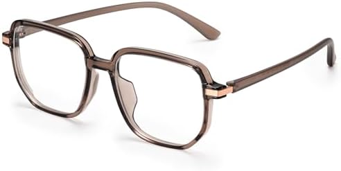 Dollger Blue light Glasses for Women Men Oversize Square Computer Screen Blue light Blocking Eyeglasses TR90 Frame