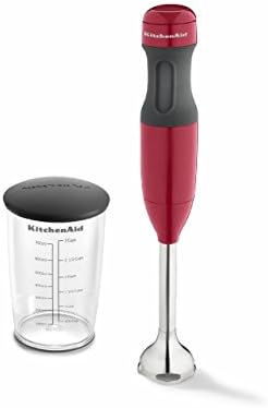 KitchenAid KHB1231 2-Speed Hand Blender, Empire Red - KHB1231ER (Renewed)