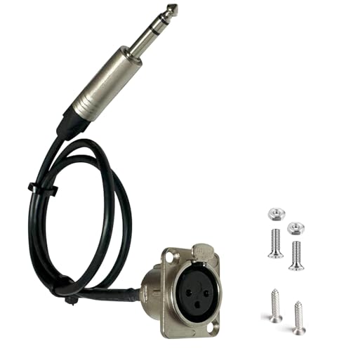 Premium Stage Box, XLR Patch Panel, XLR Wall Plate, XLR Floor Box, Pass-Through Keystone Connector - No Solder for Pro Audio Installations (XLR Female to 1/4" TRS)