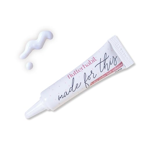 FlutterHabit Made for This Adhesive Clear Lash Glue for Eyelash Extensions - Your Ultimate All-Day Hold Lash Cluster Glue for Effortless, Stunning, and Long-Lasting Eyelashes - All-in-one Lash Glue