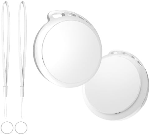 2 Pack Air Tracker Tag [Apple MFi Certified] Pair with Apple Find My(iOS Only) Key Item Finder Waterproof Bluetooth Smart Finder Worldwide Tracking for Pet Wallet Backpack Suitcase Bag Dog Cat Luggage