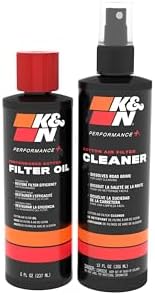 K&N Air Filter Cleaning Kit: Squeeze Bottle Filter Cleaner and Red Oil Kit; Restores Engine Air Filter Performance; Service Kit-99-5050