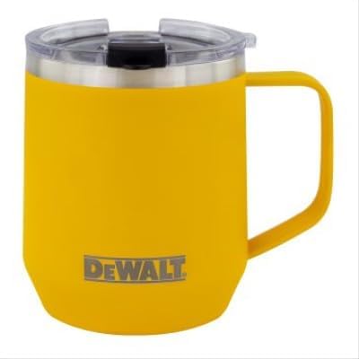 DeWalt DXC14CMYS Logo Coffee Mug, Insulated Yellow Stainless Steel, 14 oz. - Quantity 1