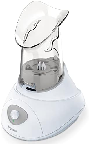 Beurer SI30 Personal Steam Inhaler for Cough and Cold | Face Steamer for Sinus Relief with Flexible Universal Steam Mask and Variable Steam Control