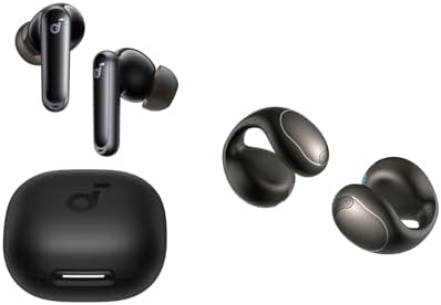Soundcore C40i by Anker with P40i, Open-Ear Earbuds, Clip-On Headphones, Flexible Joint Design, Button Controls, Lightweight Comfort, Stable Fit with Attachable Ear Grips, Expansive Drivers