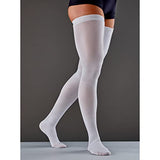 FUTURO Anti-Embolism Thigh Length Stockings, Medium Regular, White. Moderate (18 mm/Hg)