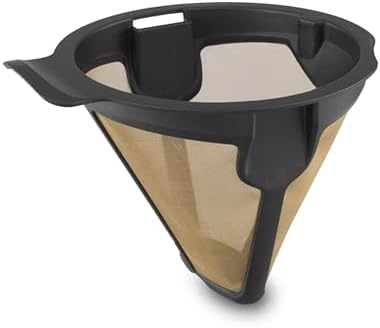 Ninja Coffee Permanent Filter for Hot and Cold Brewed System, for Coffee Grounds, Gold Tone Filter, Compatible with CP307, 119KKWCP30