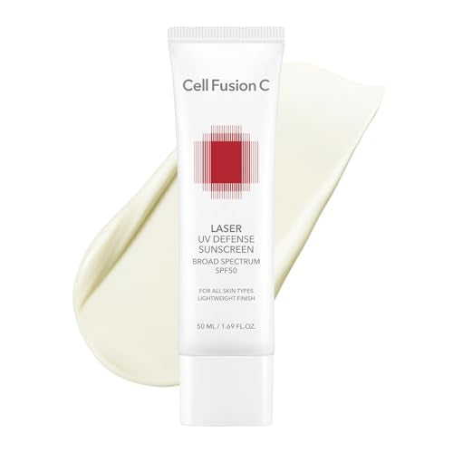 Cell Fusion C Laser UV Defense Face Sunscreen SPF 50, With PDRN & 6 Ceramides, No White Cast, Soft Matt Finish, Korean Sunscreen for Face, 50ml / 1.69 fl.oz