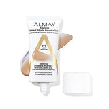 Almay Anti-Aging Foundation, Smart Shade Face Makeup with Hyaluronic Acid, Niacinamide, Vitamin C & E, Hypoallergenic-Fragrance Free, (200 Light Medium,) 1 Fl Oz (Pack of 1)