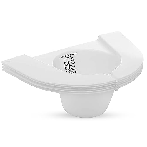 Caremax Supply Urine Collection Hat for Toilet – Pack of 5 – Frosted Urine Measuring Container with Clear Readings – Sturdy and Durable – Universal