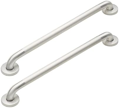 2 Pack 16 Inch Shower Grab Bars - Peened Textured Grip - Grab Bars for Showers, Bathtubs, Seniors, and Elderly