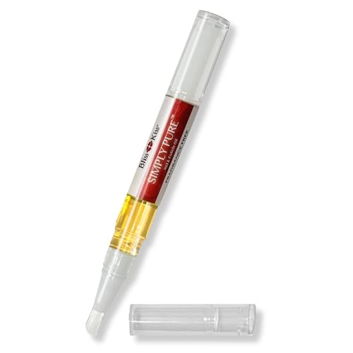 Bliss Kiss | 1 Fragrance Free | Nail Oil Cuticle Pen w/Vitamin E & Jojoba⏤Nail Strengthener Nail Growth Serum for Brittle Peeling Breaking Thin Nails